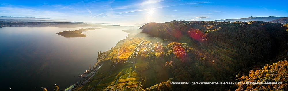 Bielersee Panorama bei Ligerz alt text image