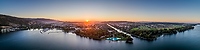 Panorama Bielersee mit der Stadt Biel Alt text thumbnail